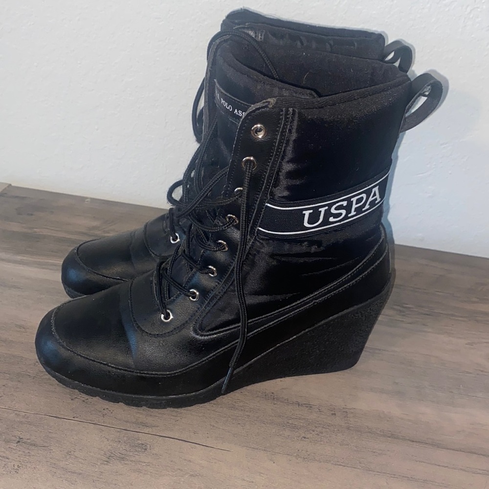Polo Boots with Wedge Heel